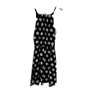 Mi Ami Size Small Black/ White Polka Dot Dress.  Length 31.5 Inches Long